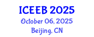 International Conference on Ecology and Environmental Biology (ICEEB) October 06, 2025 - Beijing, China