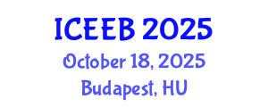 International Conference on Ecology and Environmental Biology (ICEEB) October 18, 2025 - Budapest, Hungary