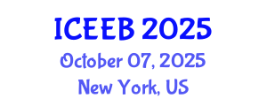 International Conference on Ecology and Environmental Biology (ICEEB) October 07, 2025 - New York, United States