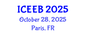 International Conference on Ecology and Environmental Biology (ICEEB) October 28, 2025 - Paris, France