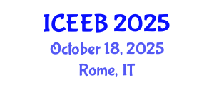 International Conference on Ecology and Environmental Biology (ICEEB) October 18, 2025 - Rome, Italy