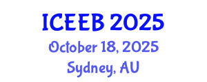 International Conference on Ecology and Environmental Biology (ICEEB) October 18, 2025 - Sydney, Australia
