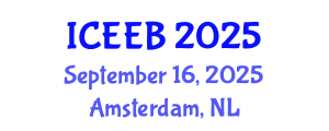International Conference on Ecology and Environmental Biology (ICEEB) September 16, 2025 - Amsterdam, Netherlands