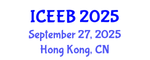 International Conference on Ecology and Environmental Biology (ICEEB) September 27, 2025 - Hong Kong, China