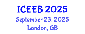 International Conference on Ecology and Environmental Biology (ICEEB) September 23, 2025 - London, United Kingdom