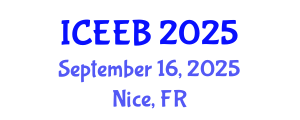 International Conference on Ecology and Environmental Biology (ICEEB) September 16, 2025 - Nice, France