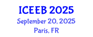 International Conference on Ecology and Environmental Biology (ICEEB) September 20, 2025 - Paris, France