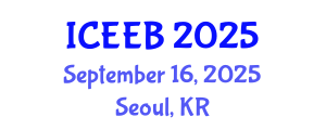 International Conference on Ecology and Environmental Biology (ICEEB) September 16, 2025 - Seoul, Republic of Korea