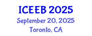 International Conference on Ecology and Environmental Biology (ICEEB) September 20, 2025 - Toronto, Canada