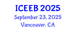 International Conference on Ecology and Environmental Biology (ICEEB) September 23, 2025 - Vancouver, Canada