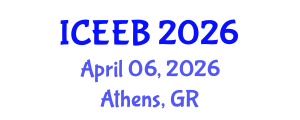 International Conference on Ecology and Environmental Biology (ICEEB) April 06, 2026 - Athens, Greece International Conference on Ecology and Environmental Biology (ICEEB) April 06, 2026 - Athens, Greece