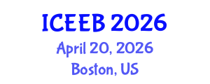 International Conference on Ecology and Environmental Biology (ICEEB) April 20, 2026 - Boston, United States International Conference on Ecology and Environmental Biology (ICEEB) April 20, 2026 - Boston, United States