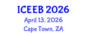 International Conference on Ecology and Environmental Biology (ICEEB) April 13, 2026 - Cape Town, South Africa International Conference on Ecology and Environmental Biology (ICEEB) April 13, 2026 - Cape Town, South Africa