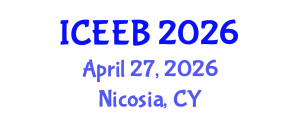 International Conference on Ecology and Environmental Biology (ICEEB) April 27, 2026 - Nicosia, Cyprus International Conference on Ecology and Environmental Biology (ICEEB) April 27, 2026 - Nicosia, Cyprus