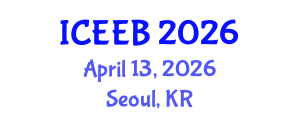 International Conference on Ecology and Environmental Biology (ICEEB) April 13, 2026 - Seoul, Republic of Korea International Conference on Ecology and Environmental Biology (ICEEB) April 13, 2026 - Seoul, Republic of Korea