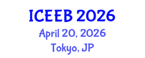 International Conference on Ecology and Environmental Biology (ICEEB) April 20, 2026 - Tokyo, Japan International Conference on Ecology and Environmental Biology (ICEEB) April 20, 2026 - Tokyo, Japan