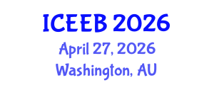 International Conference on Ecology and Environmental Biology (ICEEB) April 27, 2026 - Washington, Australia International Conference on Ecology and Environmental Biology (ICEEB) April 27, 2026 - Washington, Australia