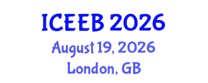 International Conference on Ecology and Environmental Biology (ICEEB) August 19, 2026 - London, United Kingdom International Conference on Ecology and Environmental Biology (ICEEB) August 19, 2026 - London, United Kingdom