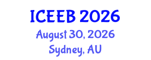 International Conference on Ecology and Environmental Biology (ICEEB) August 30, 2026 - Sydney, Australia International Conference on Ecology and Environmental Biology (ICEEB) August 30, 2026 - Sydney, Australia