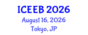 International Conference on Ecology and Environmental Biology (ICEEB) August 16, 2026 - Tokyo, Japan International Conference on Ecology and Environmental Biology (ICEEB) August 16, 2026 - Tokyo, Japan