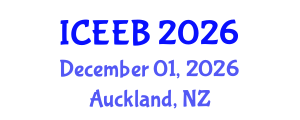 International Conference on Ecology and Environmental Biology (ICEEB) December 01, 2026 - Auckland, New Zealand International Conference on Ecology and Environmental Biology (ICEEB) December 01, 2026 - Auckland, New Zealand