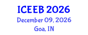 International Conference on Ecology and Environmental Biology (ICEEB) December 09, 2026 - Goa, India International Conference on Ecology and Environmental Biology (ICEEB) December 09, 2026 - Goa, India