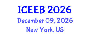 International Conference on Ecology and Environmental Biology (ICEEB) December 09, 2026 - New York, United States International Conference on Ecology and Environmental Biology (ICEEB) December 09, 2026 - New York, United States