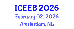 International Conference on Ecology and Environmental Biology (ICEEB) February 02, 2026 - Amsterdam, Netherlands International Conference on Ecology and Environmental Biology (ICEEB) February 02, 2026 - Amsterdam, Netherlands