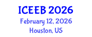 International Conference on Ecology and Environmental Biology (ICEEB) February 12, 2026 - Houston, United States International Conference on Ecology and Environmental Biology (ICEEB) February 12, 2026 - Houston, United States