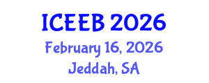 International Conference on Ecology and Environmental Biology (ICEEB) February 16, 2026 - Jeddah, Saudi Arabia International Conference on Ecology and Environmental Biology (ICEEB) February 16, 2026 - Jeddah, Saudi Arabia