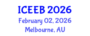 International Conference on Ecology and Environmental Biology (ICEEB) February 02, 2026 - Melbourne, Australia International Conference on Ecology and Environmental Biology (ICEEB) February 02, 2026 - Melbourne, Australia