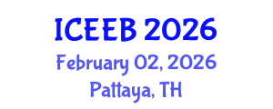 International Conference on Ecology and Environmental Biology (ICEEB) February 02, 2026 - Pattaya, Thailand International Conference on Ecology and Environmental Biology (ICEEB) February 02, 2026 - Pattaya, Thailand