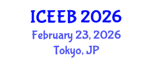 International Conference on Ecology and Environmental Biology (ICEEB) February 23, 2026 - Tokyo, Japan International Conference on Ecology and Environmental Biology (ICEEB) February 23, 2026 - Tokyo, Japan