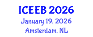 International Conference on Ecology and Environmental Biology (ICEEB) January 19, 2026 - Amsterdam, Netherlands International Conference on Ecology and Environmental Biology (ICEEB) January 19, 2026 - Amsterdam, Netherlands