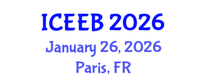 International Conference on Ecology and Environmental Biology (ICEEB) January 26, 2026 - Paris, France International Conference on Ecology and Environmental Biology (ICEEB) January 26, 2026 - Paris, France