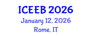 International Conference on Ecology and Environmental Biology (ICEEB) January 12, 2026 - Rome, Italy