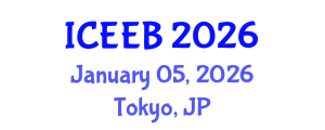 International Conference on Ecology and Environmental Biology (ICEEB) January 05, 2026 - Tokyo, Japan International Conference on Ecology and Environmental Biology (ICEEB) January 05, 2026 - Tokyo, Japan