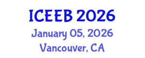 International Conference on Ecology and Environmental Biology (ICEEB) January 05, 2026 - Vancouver, Canada