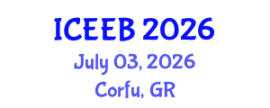 International Conference on Ecology and Environmental Biology (ICEEB) July 03, 2026 - Corfu, Greece International Conference on Ecology and Environmental Biology (ICEEB) July 03, 2026 - Corfu, Greece