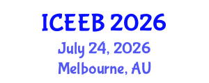 International Conference on Ecology and Environmental Biology (ICEEB) July 24, 2026 - Melbourne, Australia International Conference on Ecology and Environmental Biology (ICEEB) July 24, 2026 - Melbourne, Australia