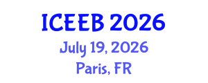 International Conference on Ecology and Environmental Biology (ICEEB) July 19, 2026 - Paris, France International Conference on Ecology and Environmental Biology (ICEEB) July 19, 2026 - Paris, France