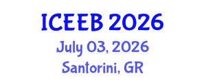 International Conference on Ecology and Environmental Biology (ICEEB) July 03, 2026 - Santorini, Greece International Conference on Ecology and Environmental Biology (ICEEB) July 03, 2026 - Santorini, Greece