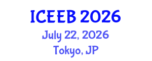 International Conference on Ecology and Environmental Biology (ICEEB) July 22, 2026 - Tokyo, Japan International Conference on Ecology and Environmental Biology (ICEEB) July 22, 2026 - Tokyo, Japan