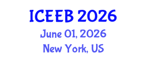 International Conference on Ecology and Environmental Biology (ICEEB) June 01, 2026 - New York, United States International Conference on Ecology and Environmental Biology (ICEEB) June 01, 2026 - New York, United States