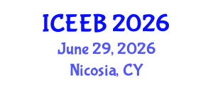 International Conference on Ecology and Environmental Biology (ICEEB) June 29, 2026 - Nicosia, Cyprus International Conference on Ecology and Environmental Biology (ICEEB) June 29, 2026 - Nicosia, Cyprus
