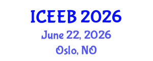International Conference on Ecology and Environmental Biology (ICEEB) June 22, 2026 - Oslo, Norway International Conference on Ecology and Environmental Biology (ICEEB) June 22, 2026 - Oslo, Norway