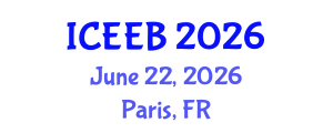International Conference on Ecology and Environmental Biology (ICEEB) June 22, 2026 - Paris, France International Conference on Ecology and Environmental Biology (ICEEB) June 22, 2026 - Paris, France