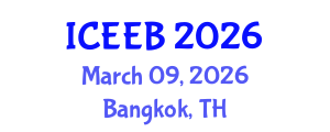 International Conference on Ecology and Environmental Biology (ICEEB) March 09, 2026 - Bangkok, Thailand International Conference on Ecology and Environmental Biology (ICEEB) March 09, 2026 - Bangkok, Thailand
