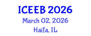 International Conference on Ecology and Environmental Biology (ICEEB) March 02, 2026 - Haifa, Israel International Conference on Ecology and Environmental Biology (ICEEB) March 02, 2026 - Haifa, Israel
