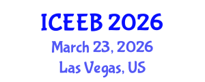 International Conference on Ecology and Environmental Biology (ICEEB) March 23, 2026 - Las Vegas, United States International Conference on Ecology and Environmental Biology (ICEEB) March 23, 2026 - Las Vegas, United States